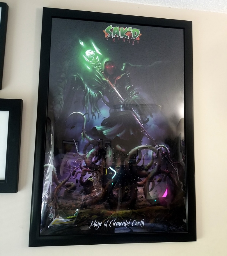 SAK'D - Dark Mage of Elemental Earth Framed Poster