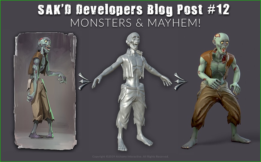 SAK'D Developer Blog - Post 12 - Monsters & Mayhem