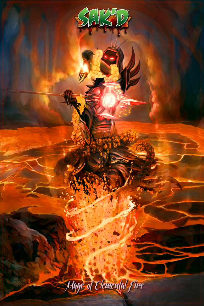 SAK'D - Dark Mage of Elemental Fire Poster